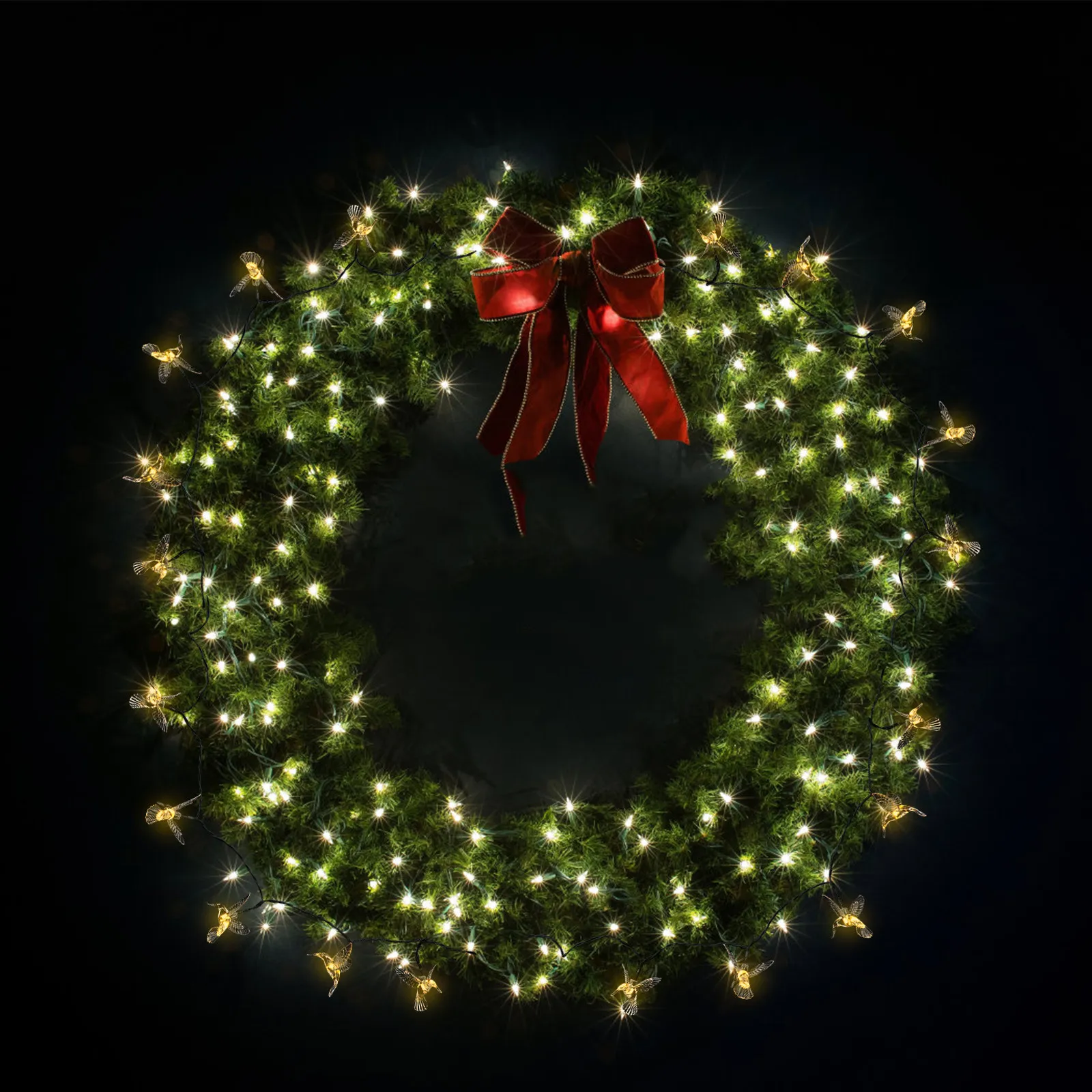 

1 шт. Солнечная светодиодная декоративная гирлянда в форме колибри, с низким энергопотреблением, для улицы, сада, балкона, вечеринок