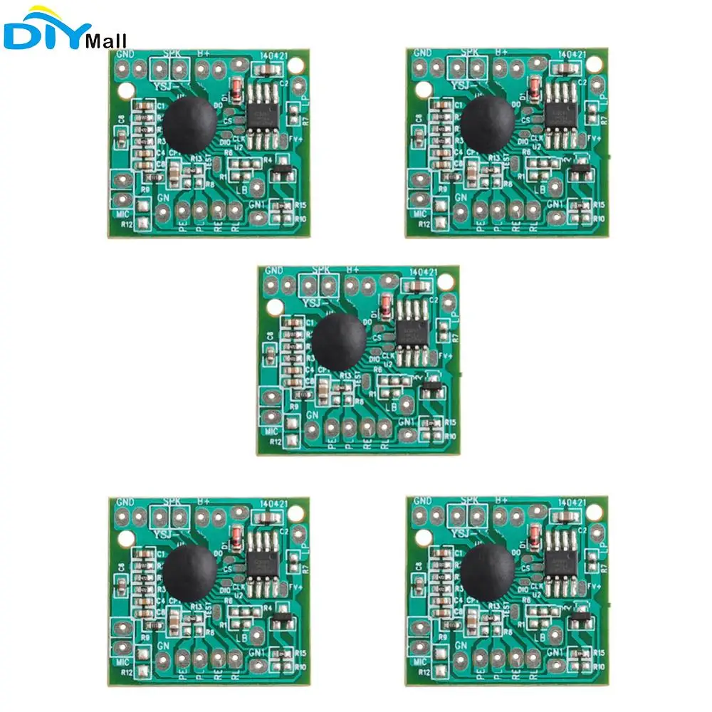 

5PCS ISD1806 Recorder Module 30S Sound Recordable Chip Voice Music Talking Module Speaker Electronic Gift Greeting Card 3-4.5V