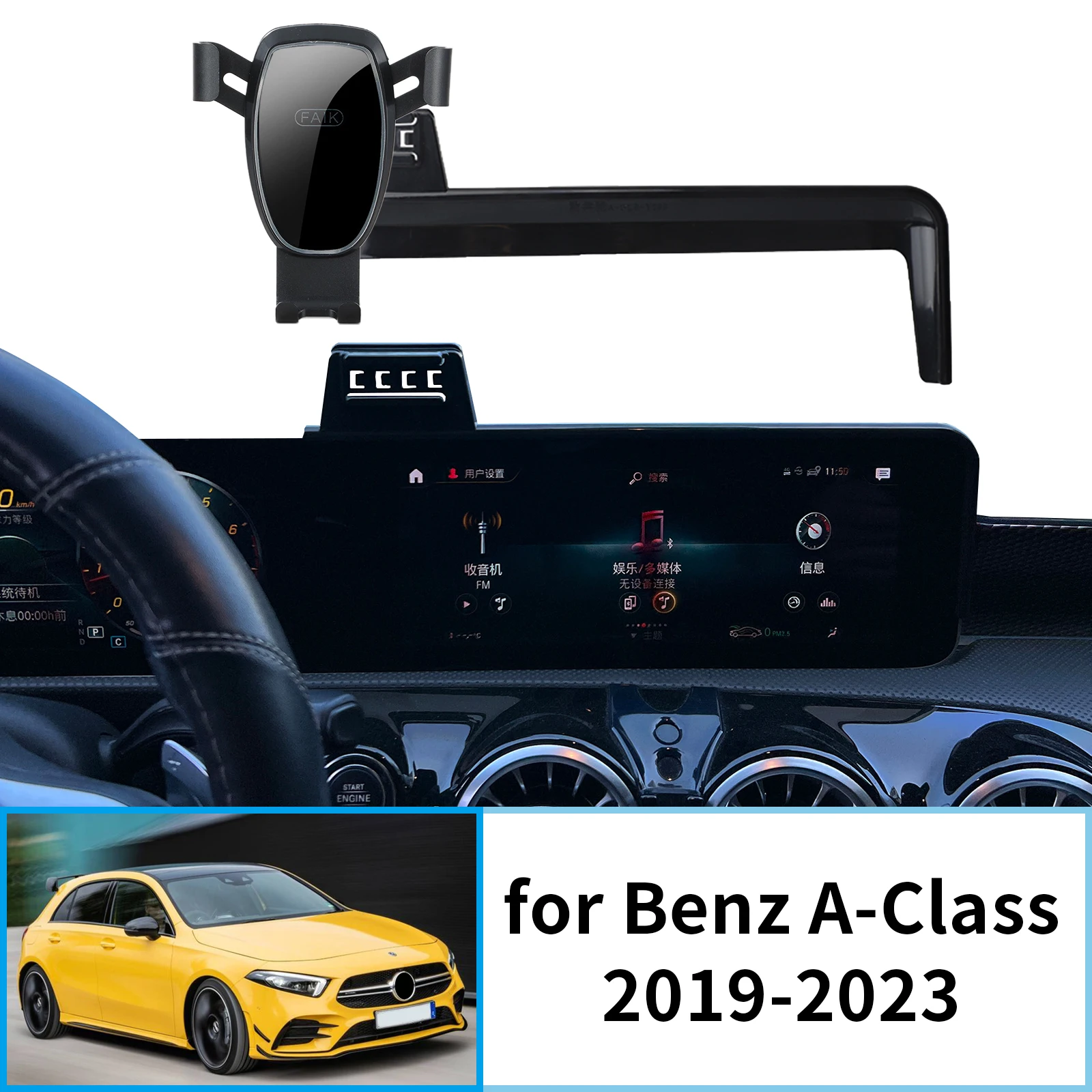 

for Benz A-Class Phone Holder 2019-2023 A CLASS GPS Bracket Navigation Stand Auto Accessories