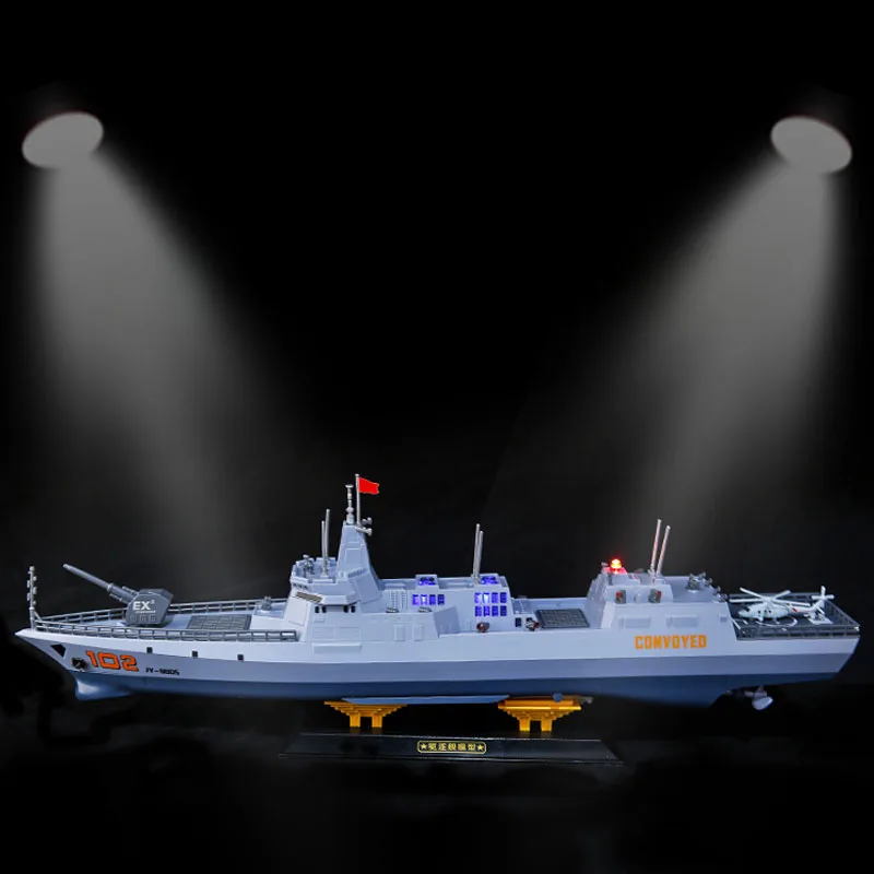 1/375 RC Destroyer Model Lhasa Ship Military Model Electric Remote Control Ship Model Toy Simulation Warship Navy Combat Ship