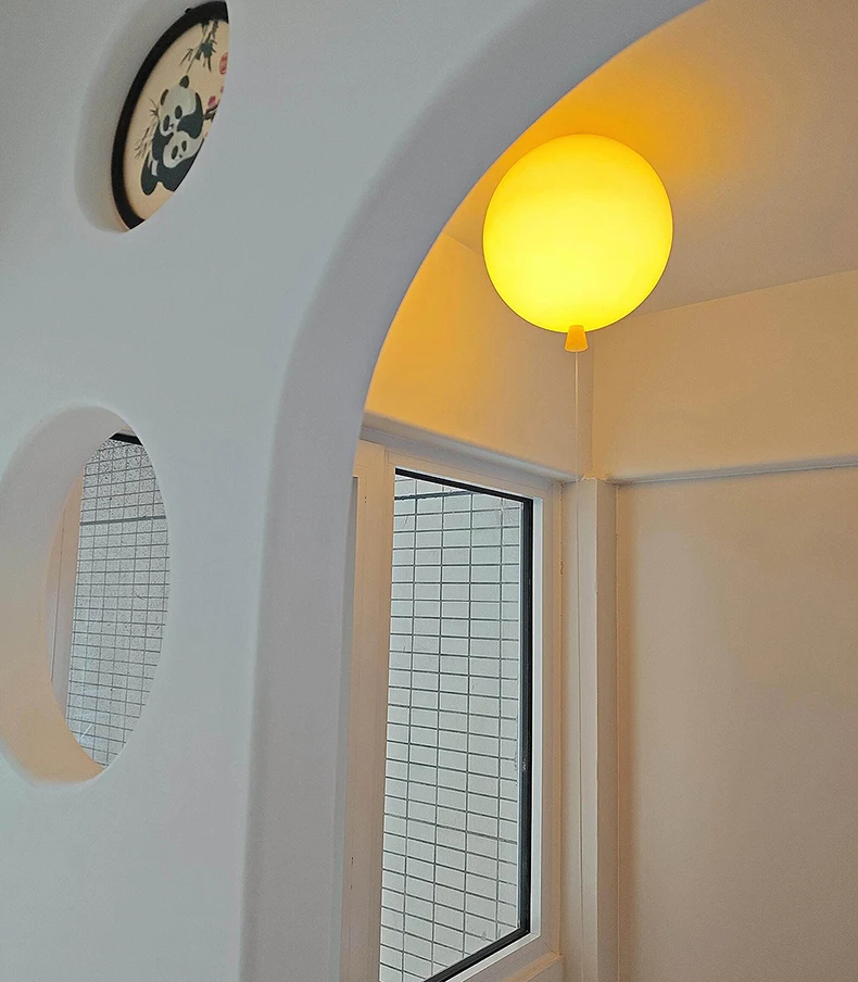 Yellow Blue White Red Glass Ceiling Light Balloon
