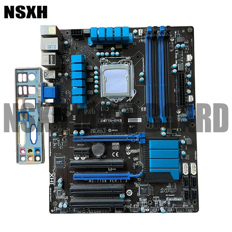 

For ZH77A-G43 Original Motherboard LGA 1155 DDR3 I5 I7 CPU USB3 SATA3 Mainboard 100% Tested Fully Work