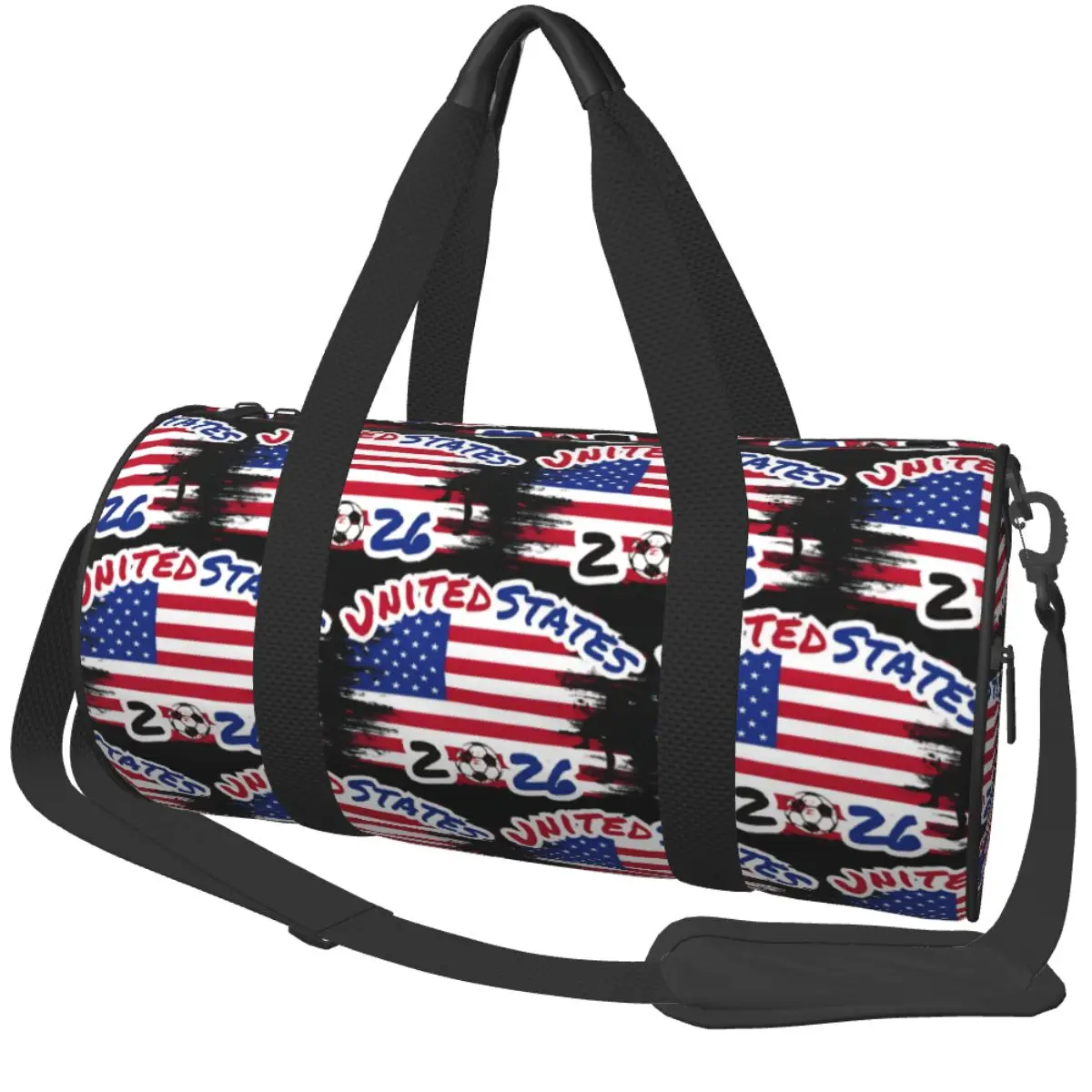 

USA Soccer 2026 Shirt American Flag Fan Gym Bag Outdoor Sports Bags Large Luggage Design Handbag Vintage Fitness Bag For Couple
