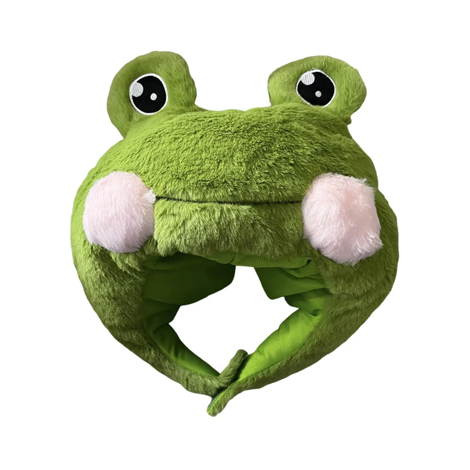 Novelty Plush Frog Shaped Hat Stuffed Toy Carnival Festival Headgear