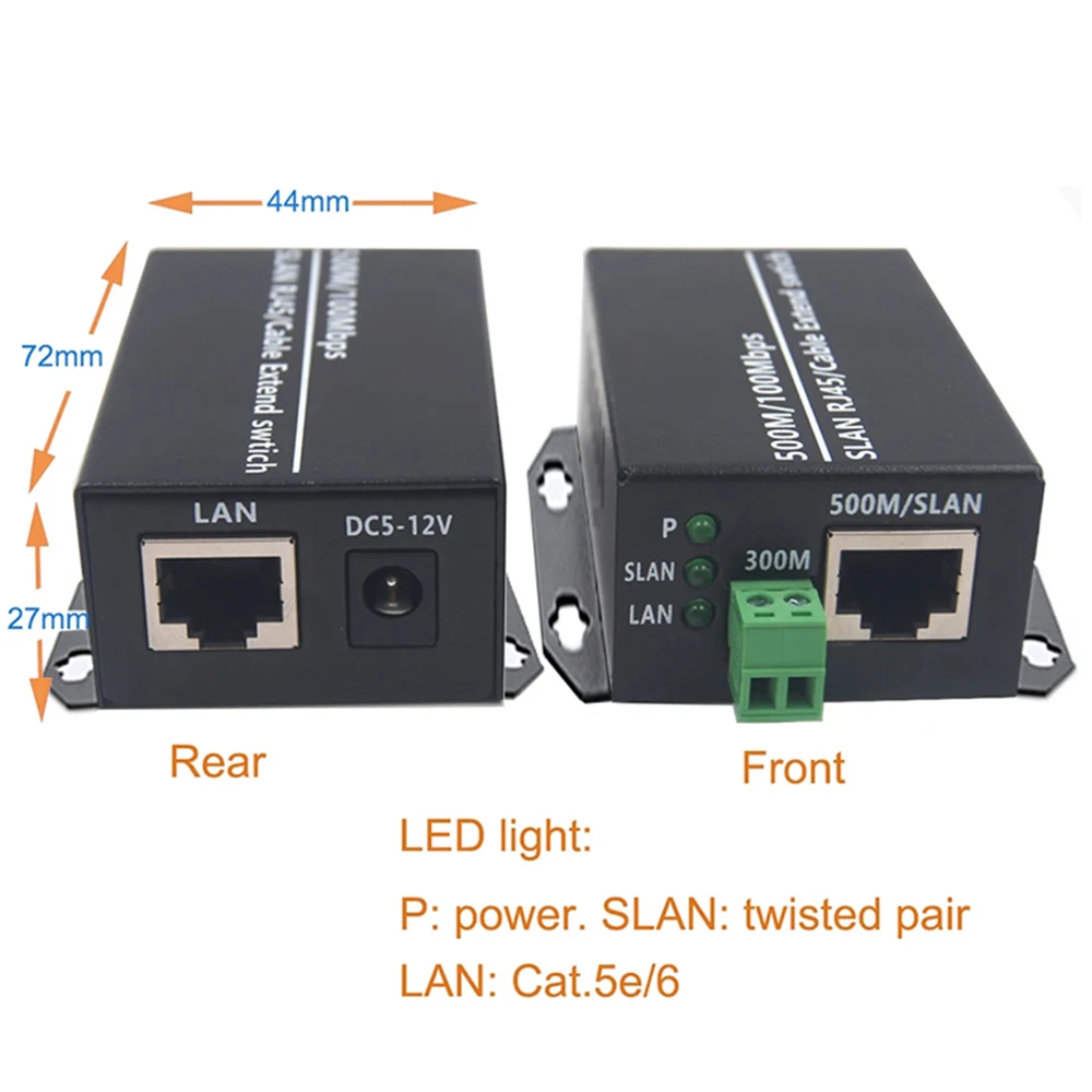 Ethernet over Twisted Pair Extender Media Converter 300m ,Ethernet Over RJ45 Cat5/6 Network Cable 500m for HD Network IP Camera