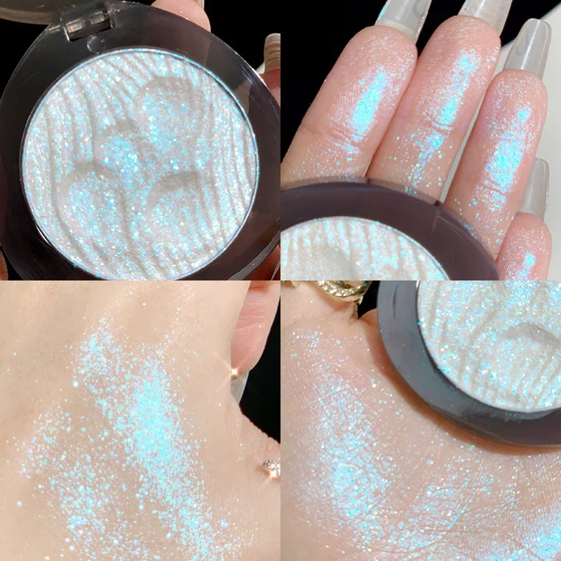 Palette di evidenziatori in polvere con glitter luccicanti Evidenziatore con diamanti Shine Gel per trucco Viso e corpo Illumina il trucco del contorno glitterato