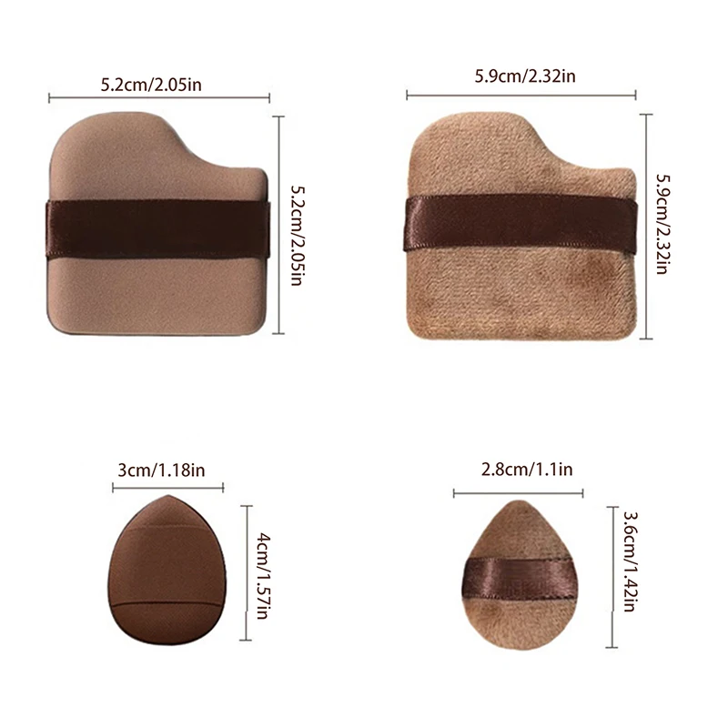 6 قطعة نفخة مسحوق الرطب والجاف ثنائي الغرض أدوات التجميل نفخة مسحوق الإبهام الصغيرة لا تأكل الأساس المخفي أحمر الخدود التفاصيل