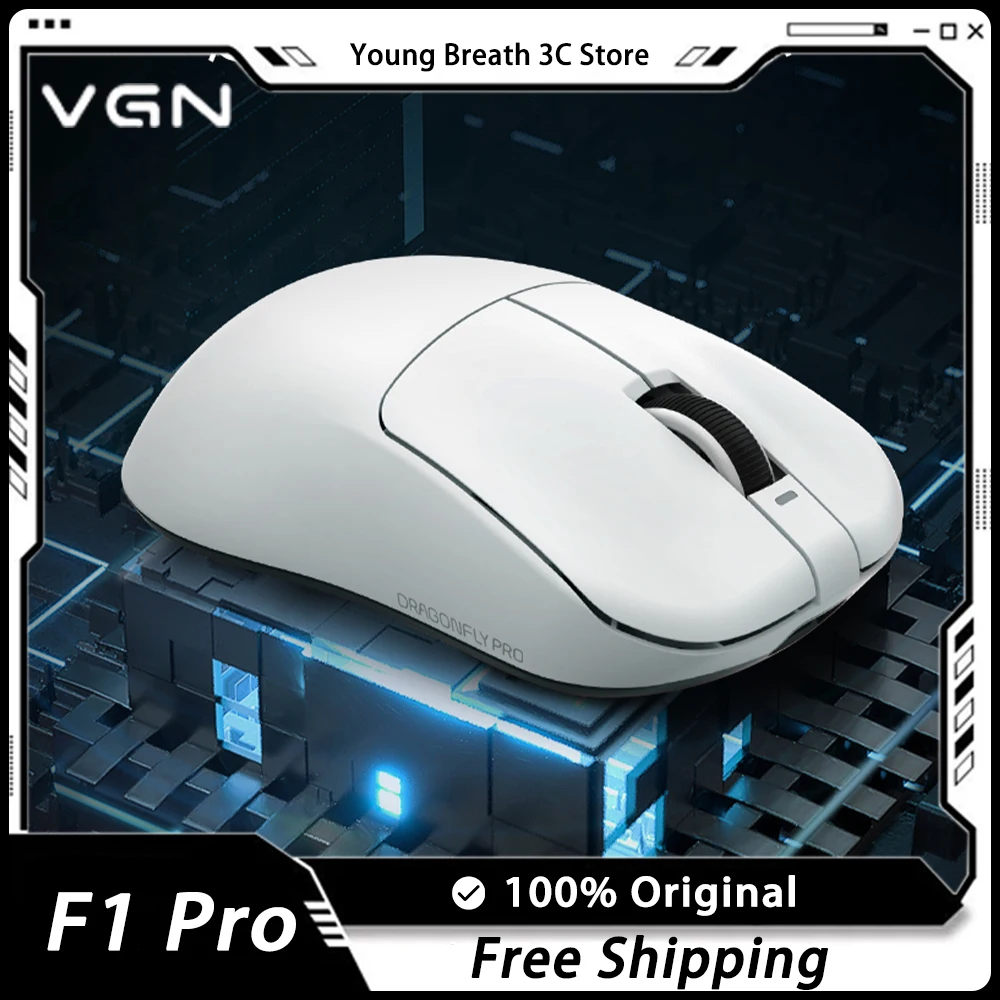 

VGN Dragonfly F1 Pro Max Mouse Dual Mode Wireless Nearlink 4K PAW 3395 Sensor Smart Speed Lightweight E-Sports Pc Gaming Mouse