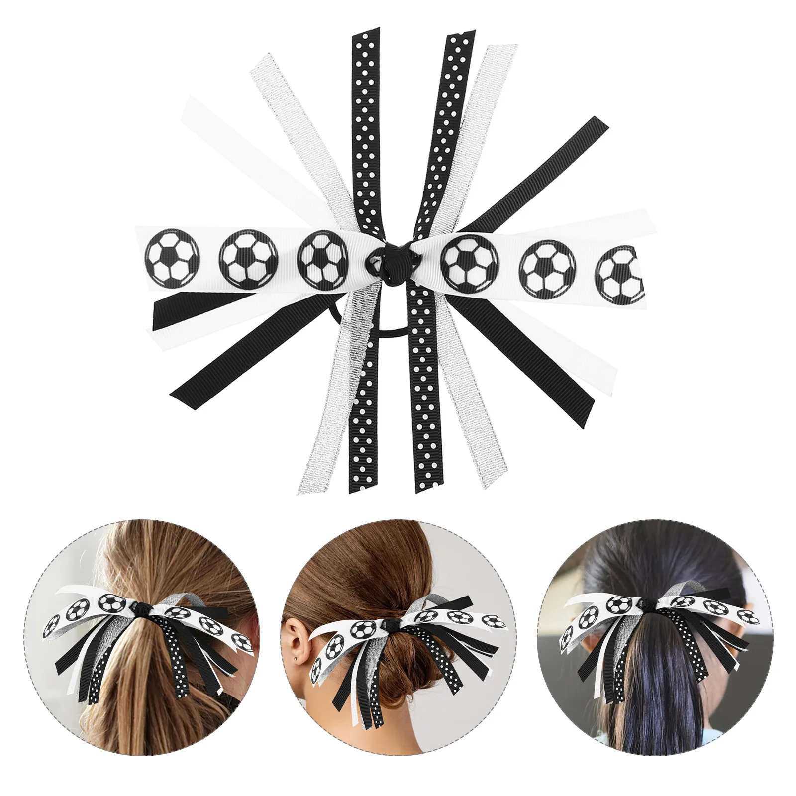 

Rugby Hair Football Ponytail Holders Comfortable Scrunchies Sports Accessories Game Day Football Hair Ties For Teens Hairbands