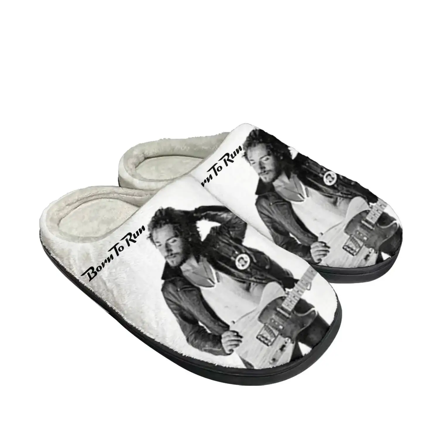 Born To Run Home Cotton Custom Slippers Mens Womens Sandals Bruce Springsteen Plush Bedroom Keep Warm Shoes Thermal Slipper