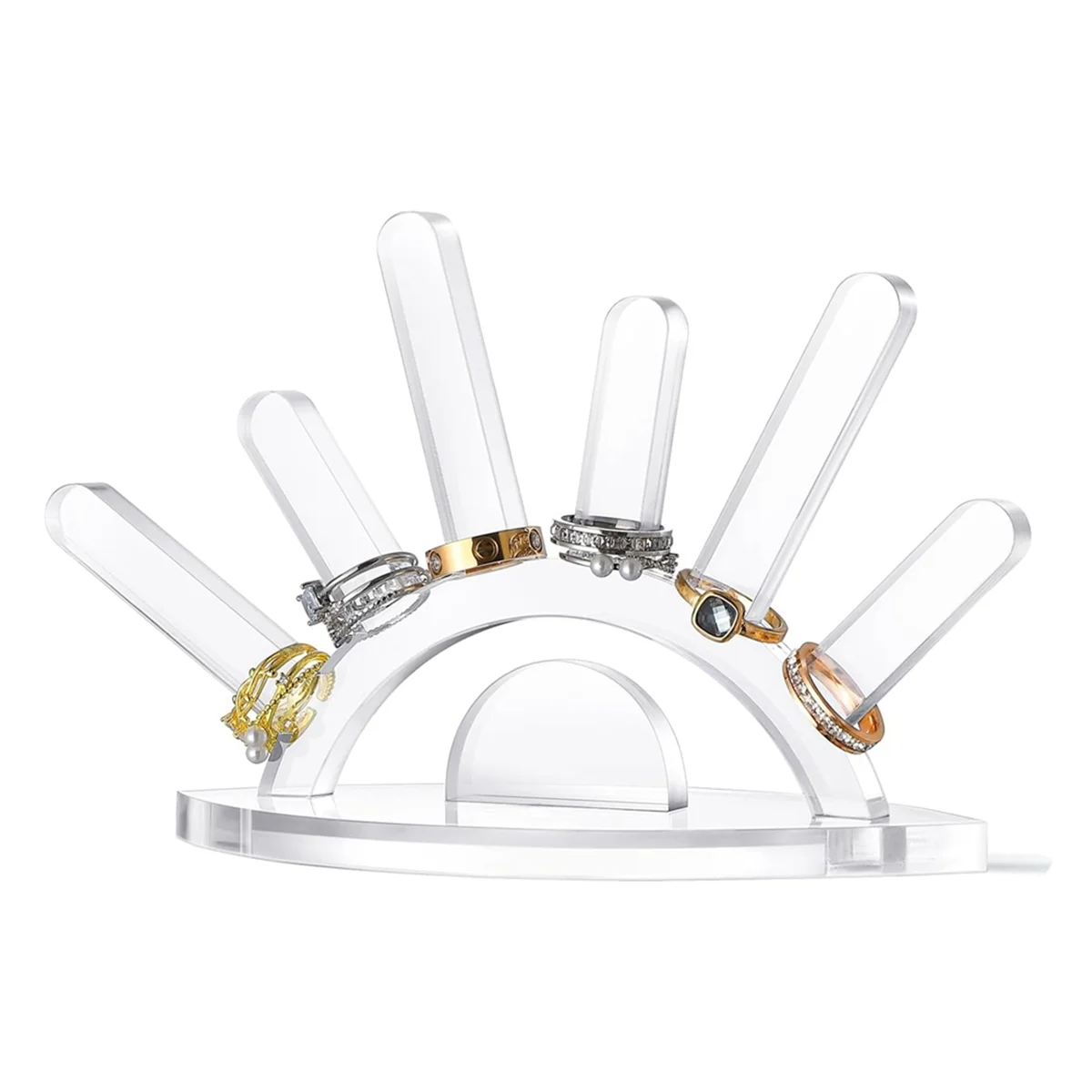 ABQR акриловый держатель для колец, дисплей для колец, дисплей для ювелирных изделий для подставки для колец, подарок на Рождество, день рождения и помолвку