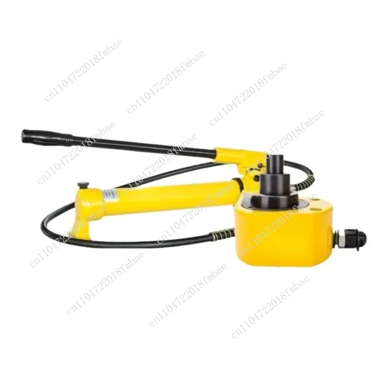 Portable 50T Hydraulic Ram Cylinder Jack Low Profile 10T-100T Multi-Section Stroke 24-69mm Steel Lifting Tools with Manual Pump