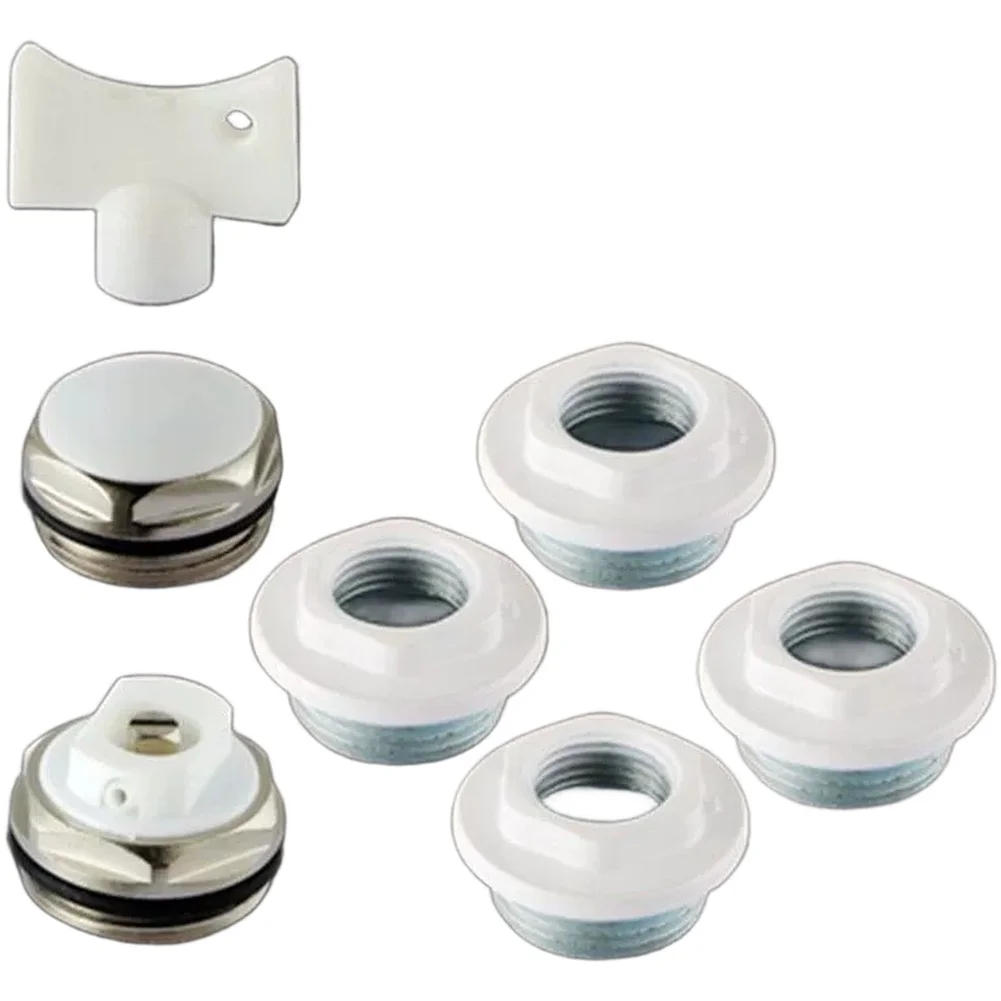 Radiator Mounting Kit Aluminum and Copper Vent Valve with Manual Air Bleed Valve Wrench for 1 Inch 12 Inch 34 Inch