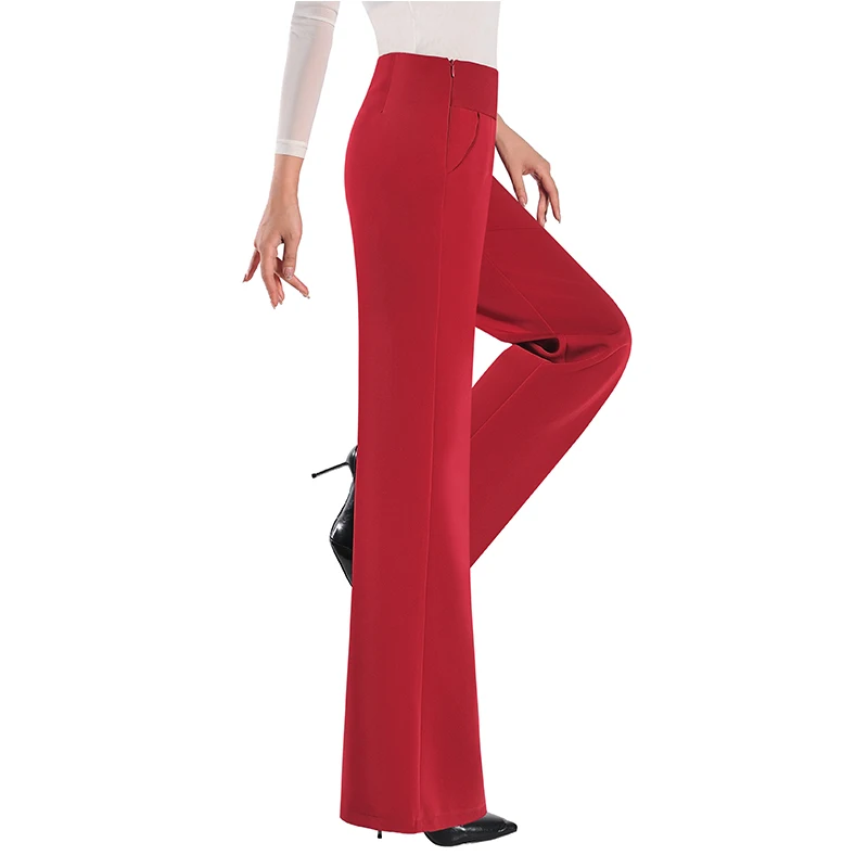 New Summer Thin And Versatile Side Zipper Wide Leg Trousers For Women In Spring Autumn Slim High Waist Loose Dance Casual Pants