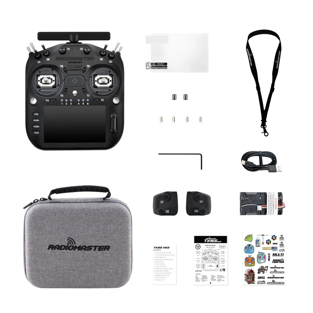 RadioMaster TX16S MK3 Dual-band Gemini V6 Hall Gimbal 5 inch IPS Touchscreen EdgeTX ExpressLRS Radio Controller