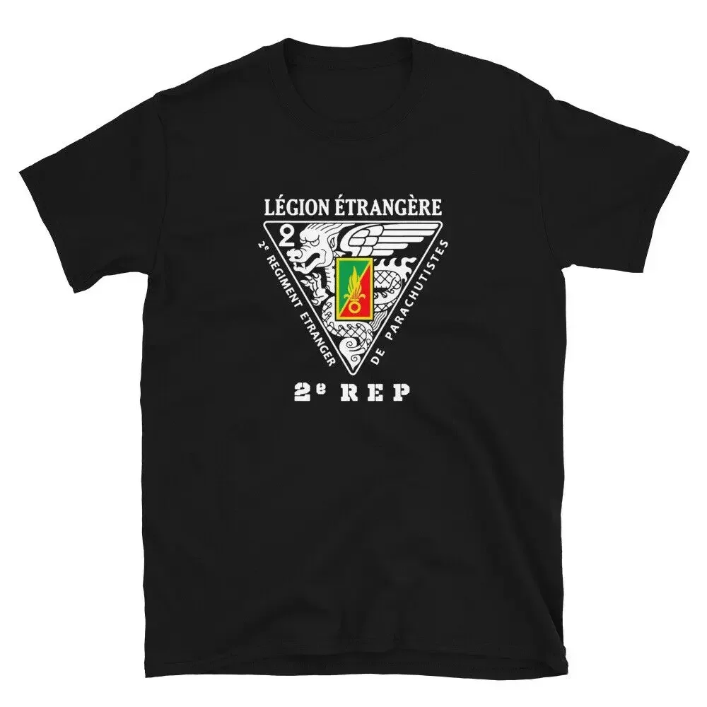 

T-shirt 2e rep legion etrangere legion parachute regiment foreign Premium Cotton Short Sleeve O-Neck Mens T Shirt