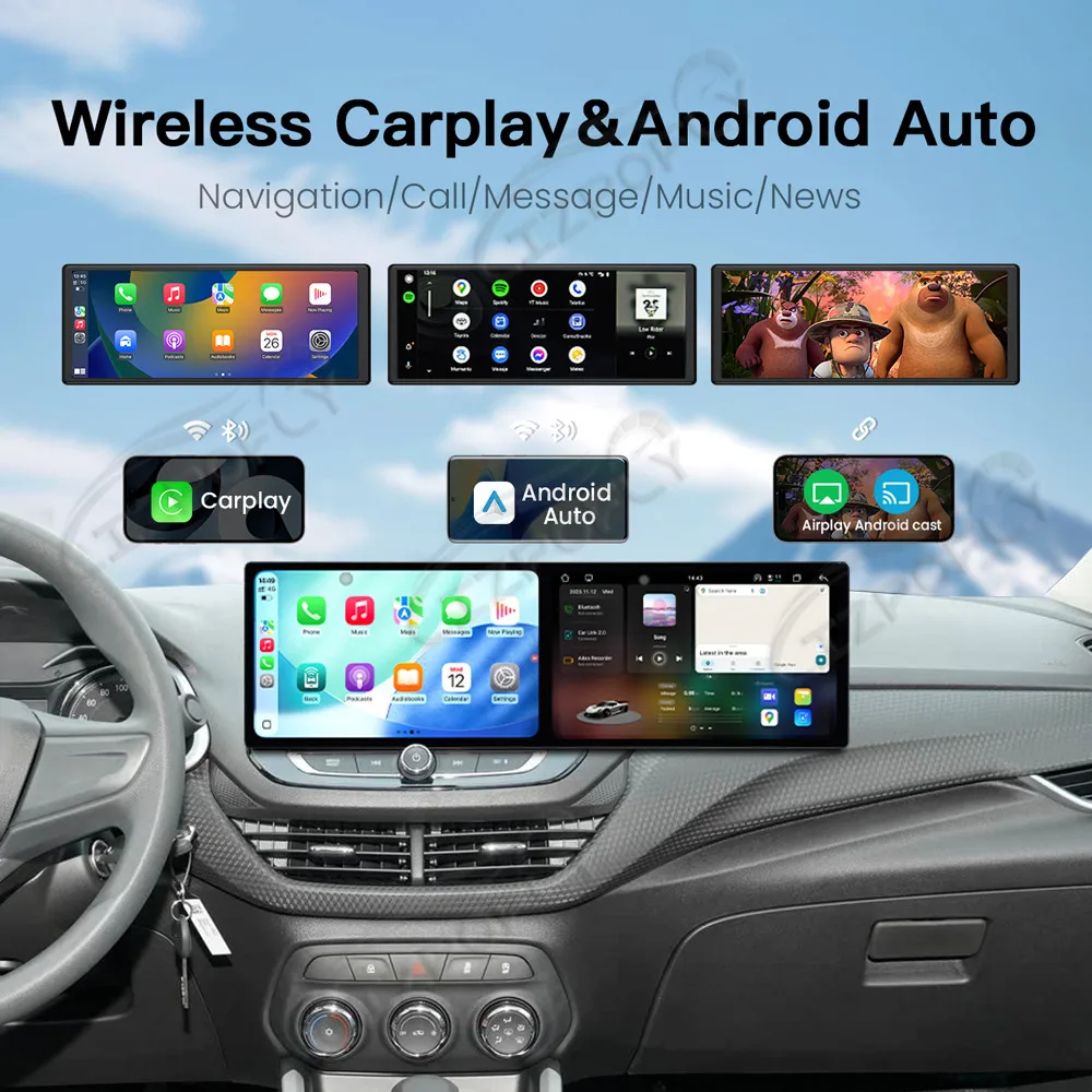 Dual 10.1 Inch Touch Screen Carplay Car Radio For Chevrolet Cavalier 2020-2022 Android 15 GPS Navigation Car Multimedia Player