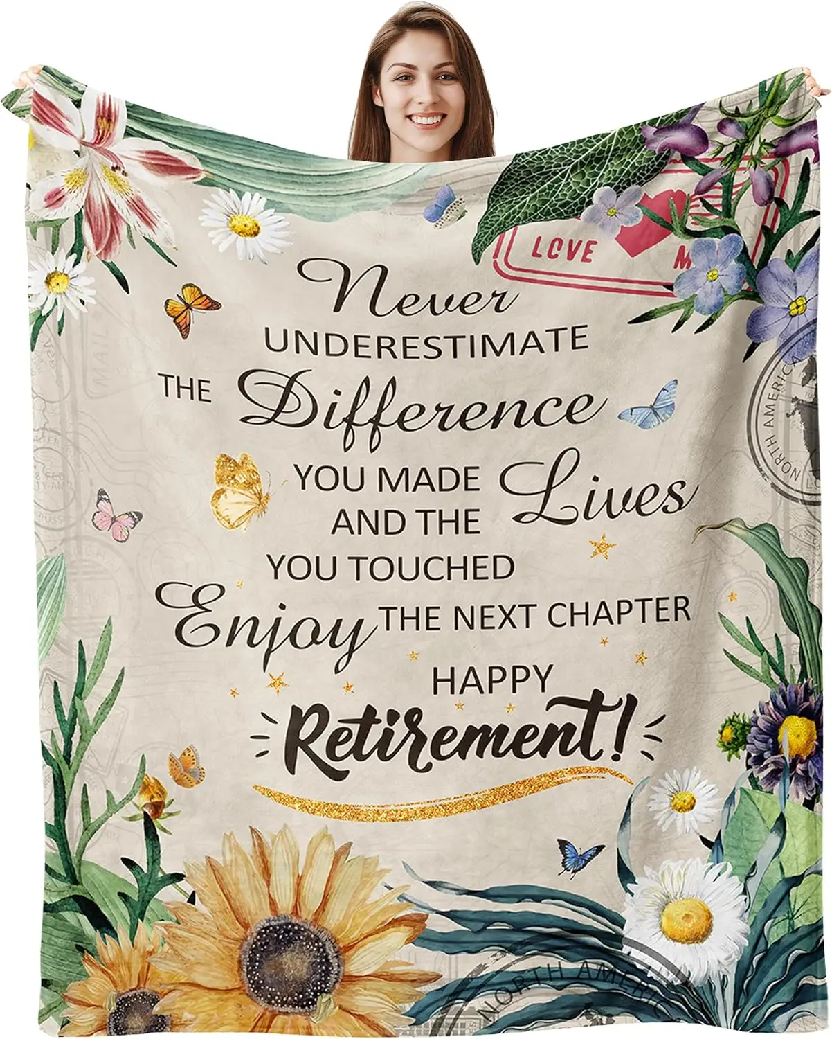 

Retirement Gift for Women 2025, Best Retirement Gifts Ideas, Retired Gifts for Women, Farewell Gifts for Coworkers Throw Blanket