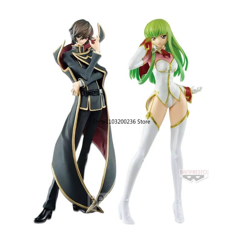 بانداي الأصلي EXQ كود Geass Lelouch of The Rebellion Lelouch Lamperouge C.C. فستان معركة عمل الشكل سطح المكتب الحلي
