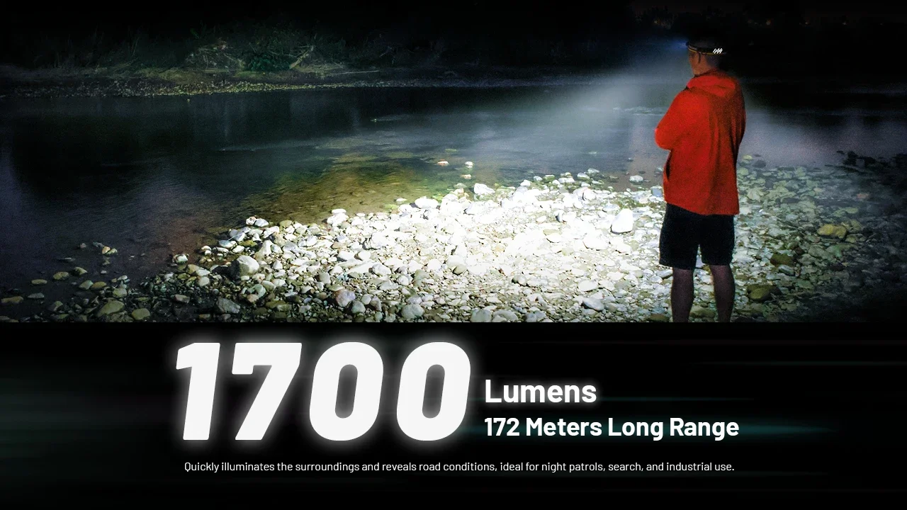 NITECORE NU45 1700Lumens LED 8 x NiteLab UHE LEDs Beam color White Light, Red Light Rechargeable HeadLamp Hiking/Trekking,