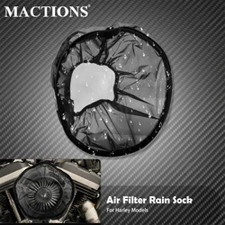 Air Filter Waterproof Rain Sock Protective Cover For Harley Sportster 883 1200 XL Touring Road Glide Street Glide Softail Dyna