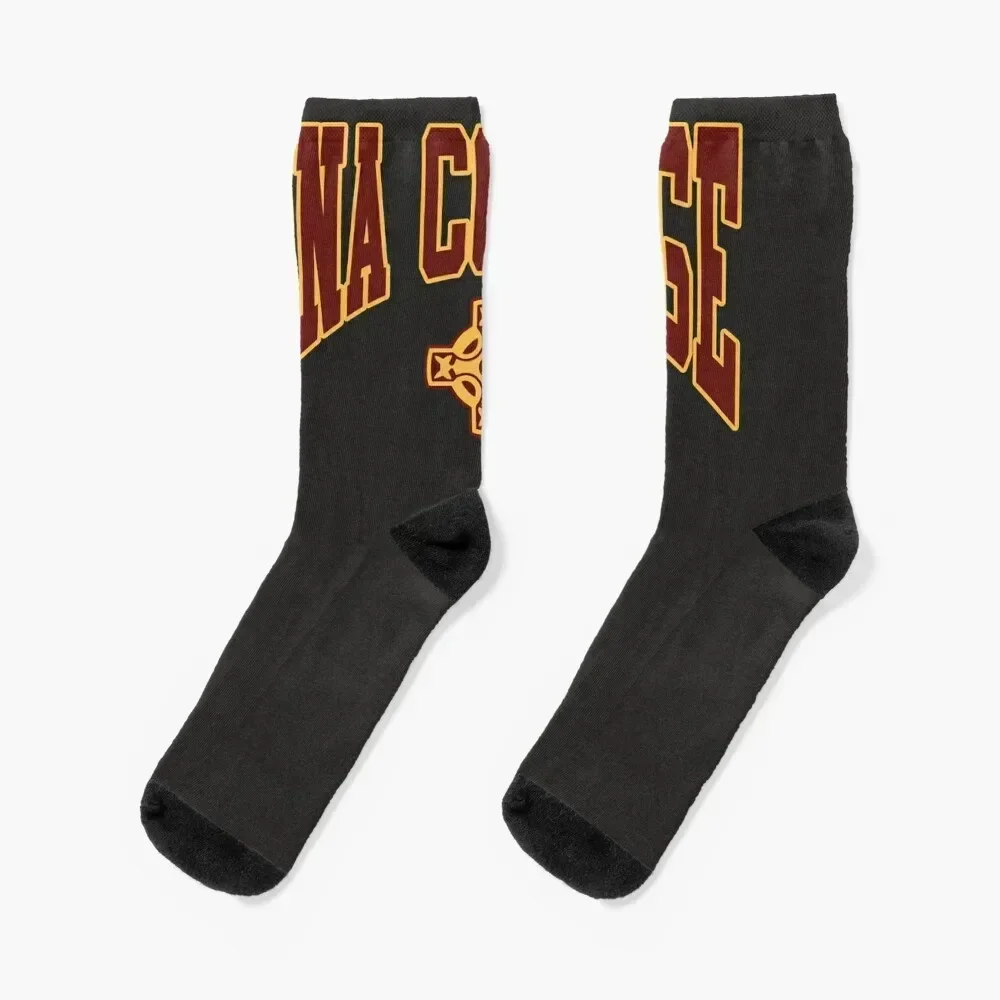 

Redesigned Iona College Logo Socks bright garter floral Socks Woman Men's