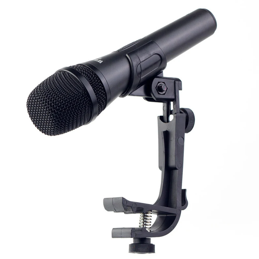 

2Pcs Microphone Drum Clips Bracket Kit Fixing Plastic Adjustable Clamps Lifters Durable Portable Lightweight Easy to Use