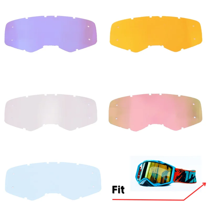 Motorcycle Goggles HD Mirror Golden Clean Lenses Motocross Goggles Universal Accessories Spare Lenses For SCOTT Goggles