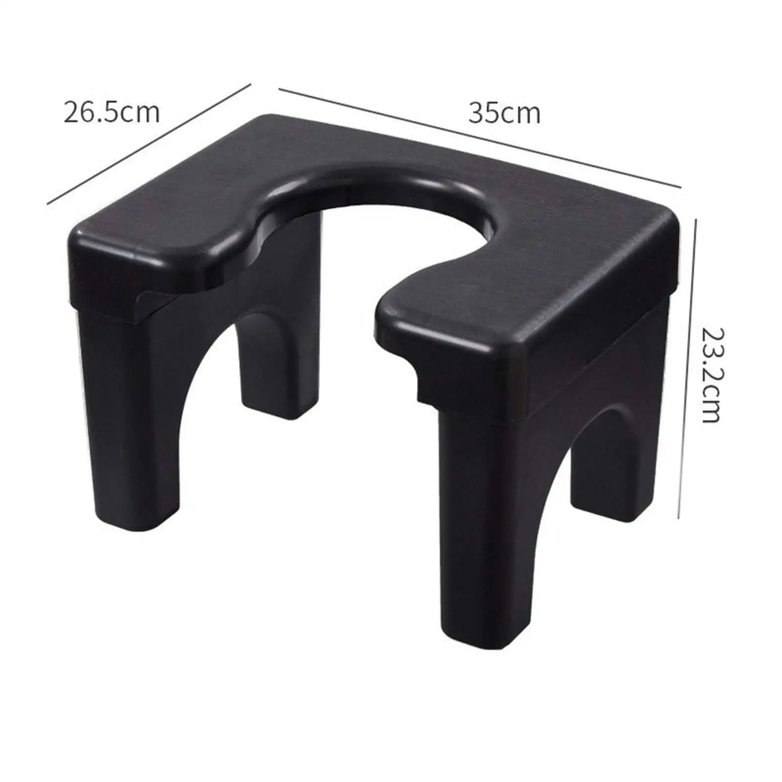 Washable Squat Toilet Seat Non Slip Widen Panel Plastic Potty Chair for Household and Outdoor Use