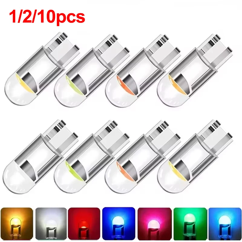 W5W Led T10 Car Light COB Clear 6000K White Auto Automobiles Motor License Plate Lamp Dome Light Reading DRL Bulb Style 12V