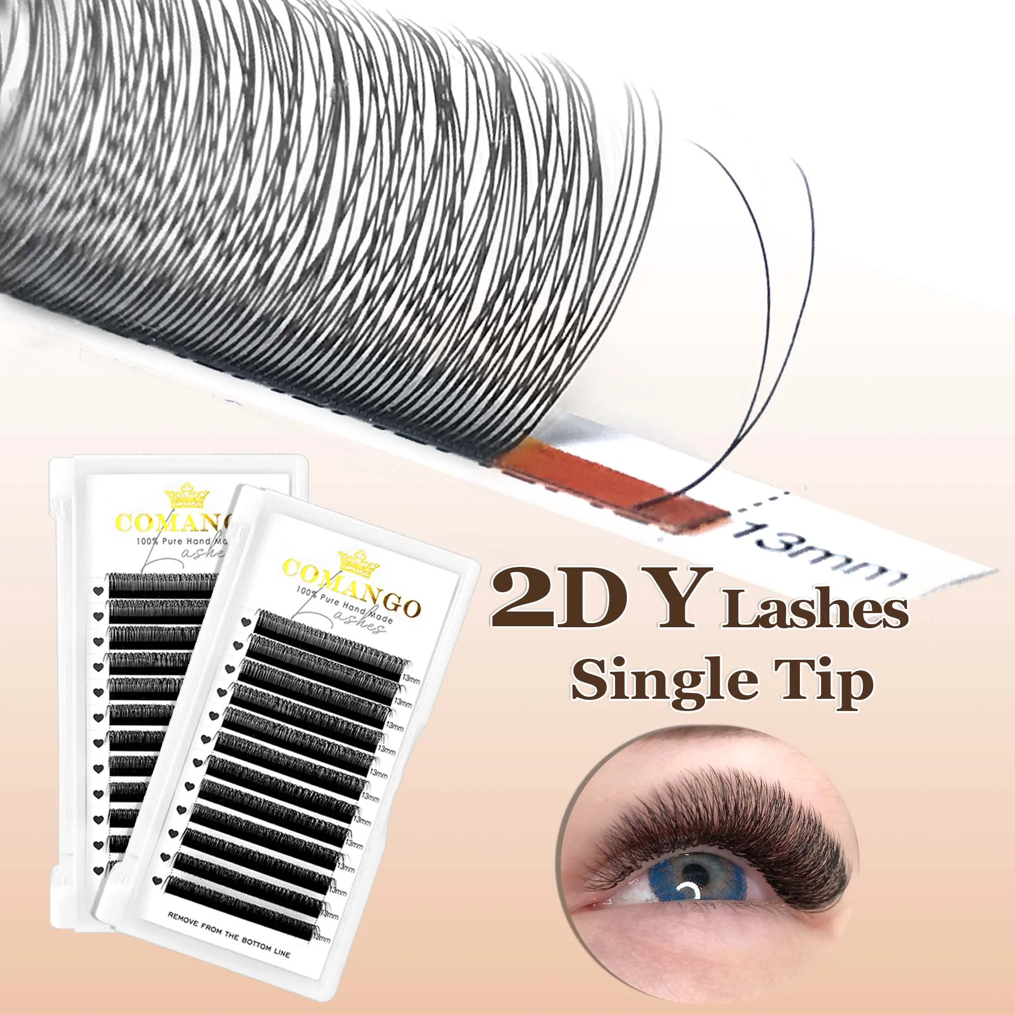 CoMango 1D Y ขนตา 2D Y รูป Soft Light Natural Premium Mink ขนตาปลอม YY ขนตาขายส่งเครื่องสําอาง