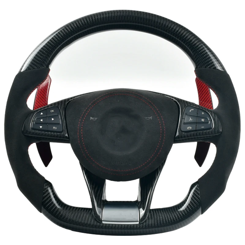 

Steering Wheel for Benz Mercedes AMG C63 W203 W212 W205 W204 W213 W176 2010-2018 Model Carbon Fiber Customized Sport Wheel