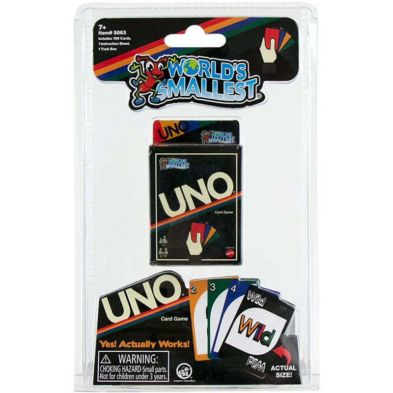 Uno Retro การ์ดเกม World's ขนาดเล็กรวม 108 ใบ 1 แผ่นคําแนะนํา 1 Tuck Box เด็ก Christmas Party โปรดปราน