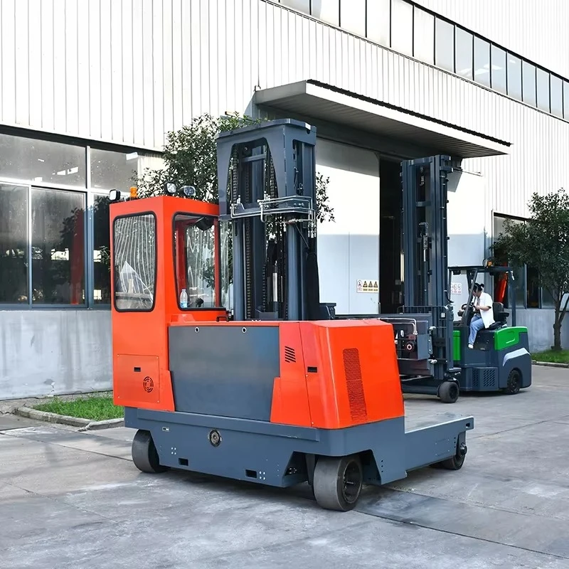 5Ton Four Directional Side Loading Forklift YG50, Very Narrow Aisle Electric Reach Truck Stacker With Long Lifting Forks