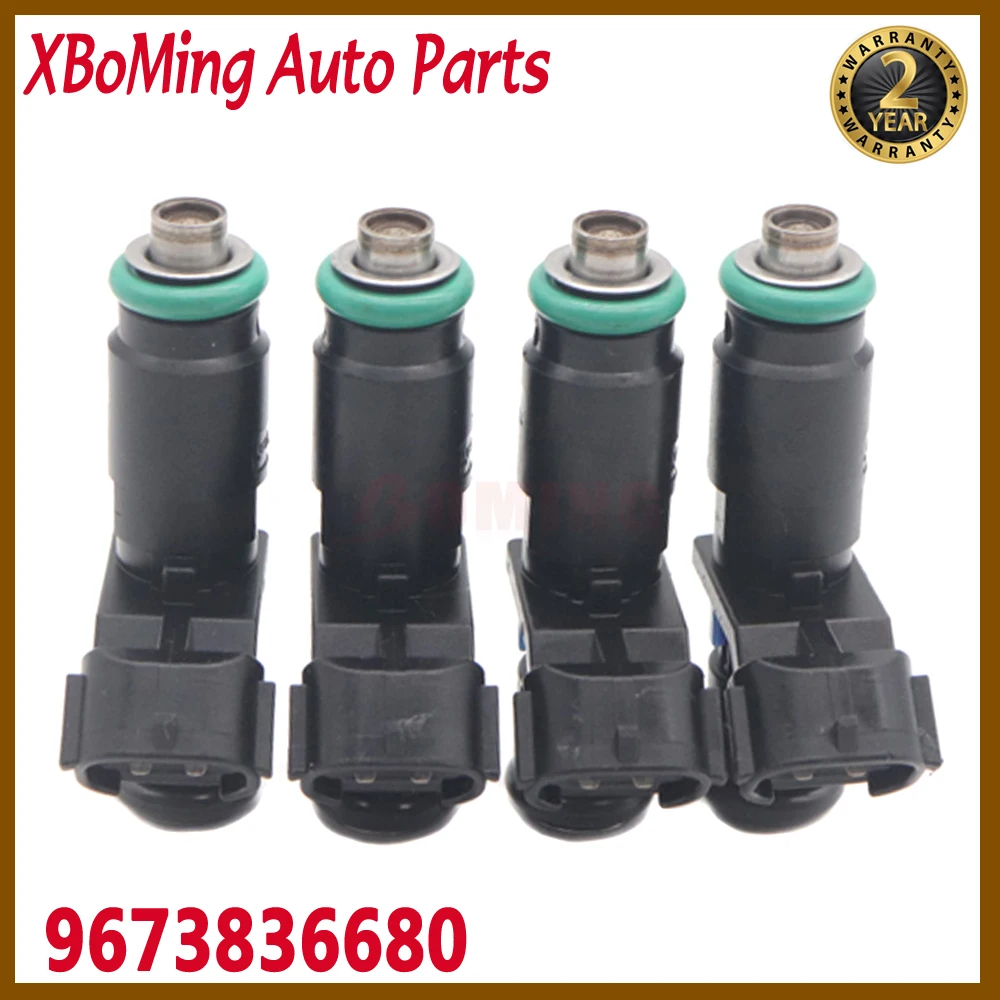 

4pcs 9673836680 Car Fuel Injectors Nozzle Fits For Peugeot 301 1.6 For Citroen C4 1.6 0280157141