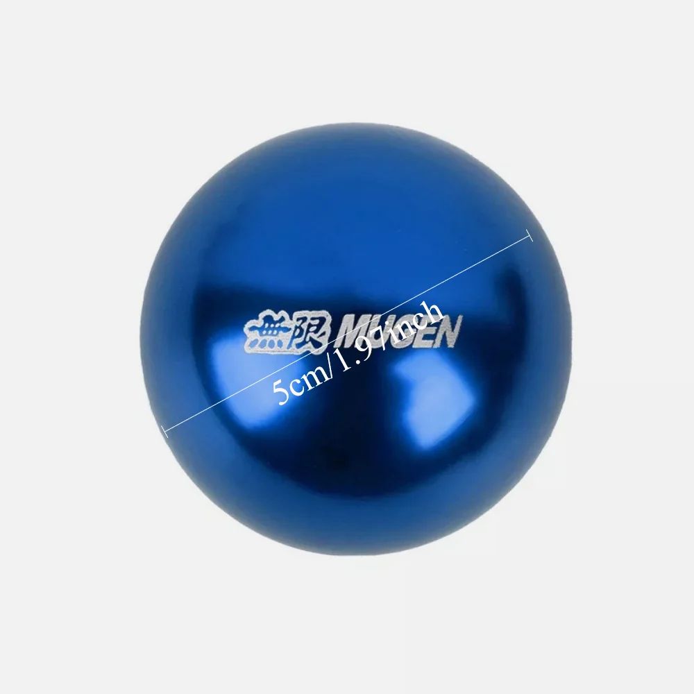 MUGEN Aluminum Blue Round Ball Manual Gear Stick Shift Knob Shifter Universal