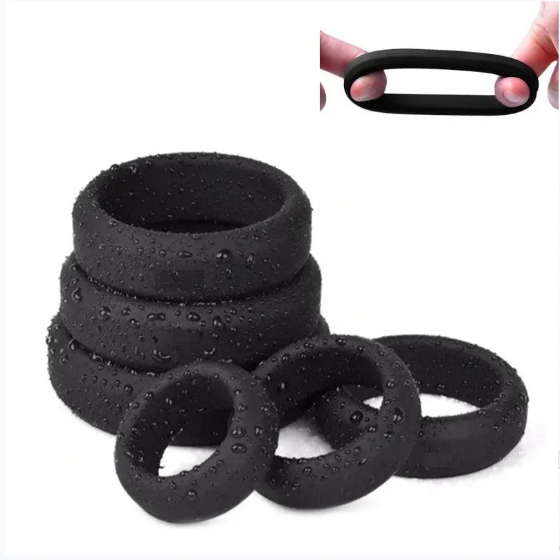 6 Size Silicone Cock Ring Penis Semen Lock Ring Enhance Erection Delay Ejaculation Sex Toys for Men Foreskin Cockring Adult Shop