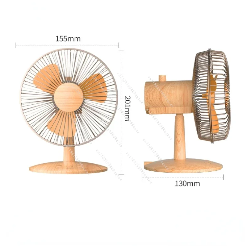

Настольный мини-вентилятор в ретро-стиле с имитацией дерева, с функцией вращения, для офиса, дома, общежития, супертихий, электрический