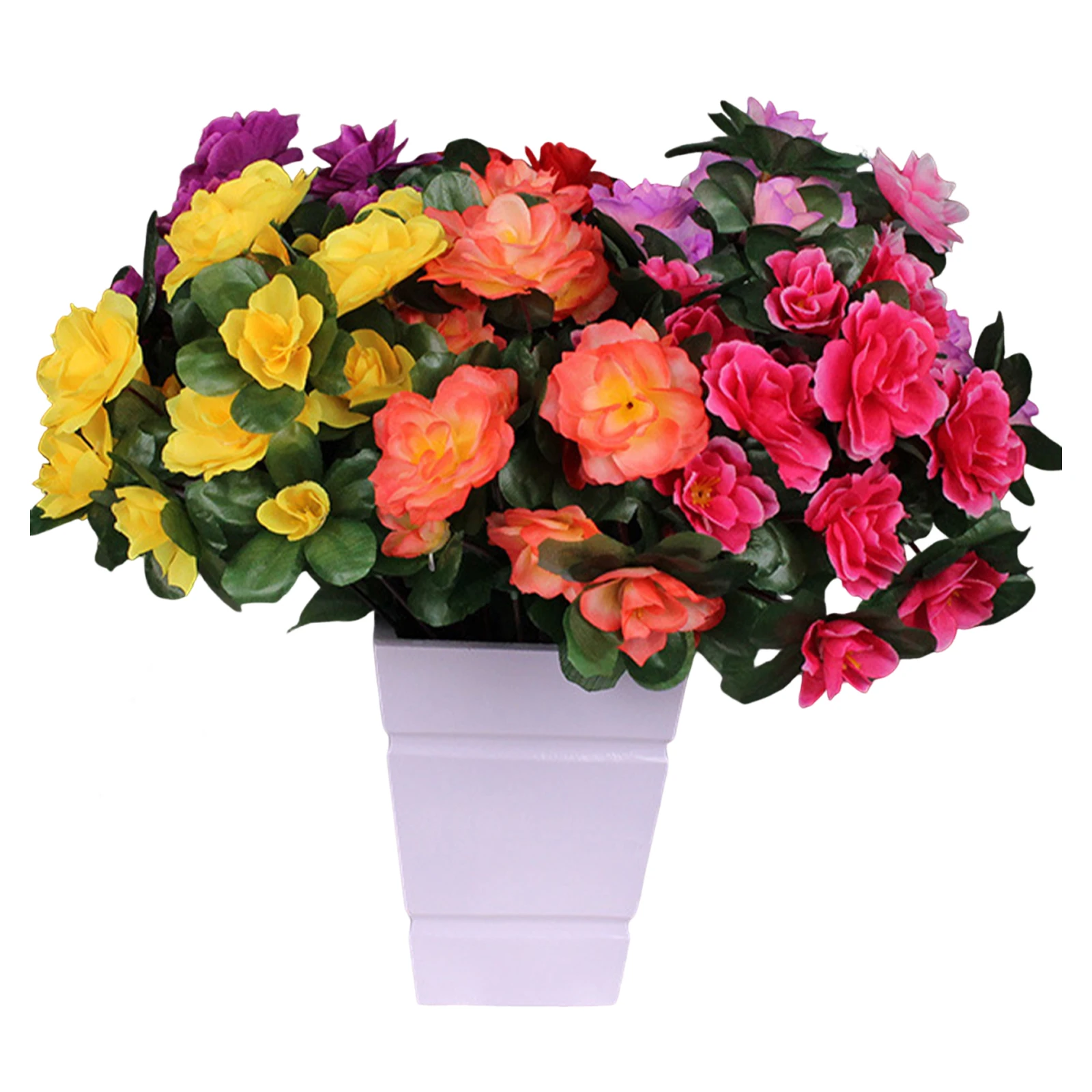 6 paquetes de geranios artificiales, flores de seda para exteriores, flores falsas que parecen reales, decoraciones para el hogar, sin decoloración, para centros de mesa