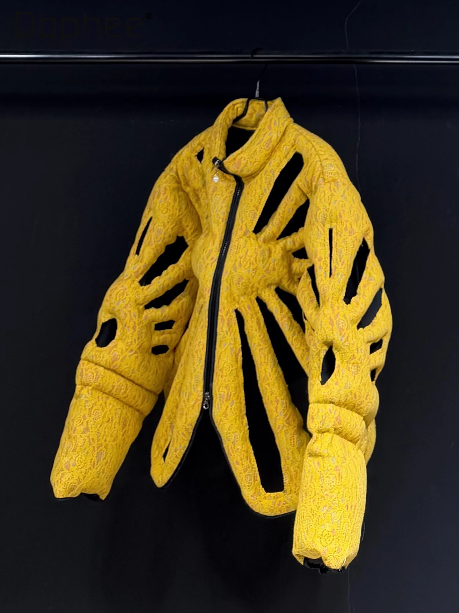 عادية جوفاء سميكة سترة قطن الرجال الوقوف طوق سترة منفوخة مرحلة الأداء معطف الشارع الأمريكي شخصية الرجال #4