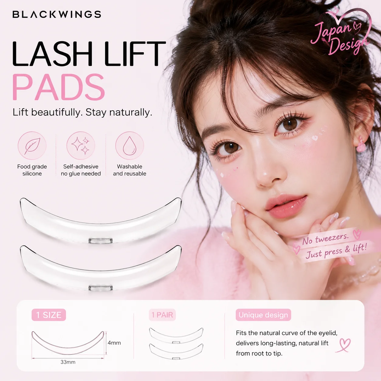 Super Clear Lashlift Silicone Eyelash Lift Perm Pads Kit Eye Curler Rods Tool
