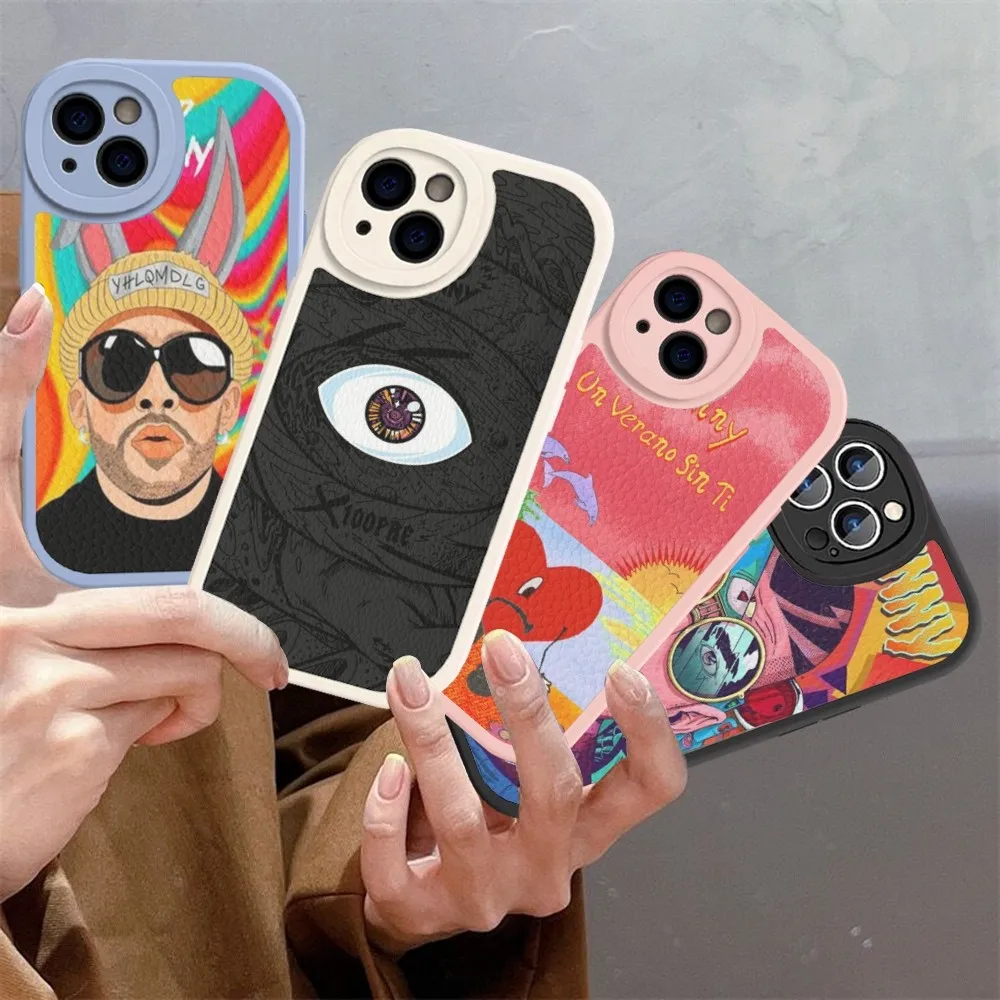 Yo Perreo Sola Bad Bunny Maluma Phone Case Hard Leather For iPhone 16 15 14 13 12 Mini 11 14 Pro Max Xs X Xr 7 8 Plus Fundas