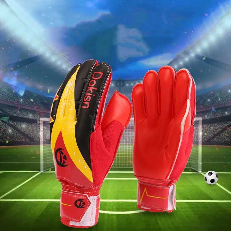 

Professional Goalkeeper Gloves Football Training Finger Guard Gloves Latex Breathable Anti-slip Sports Protector Goalie Gloves