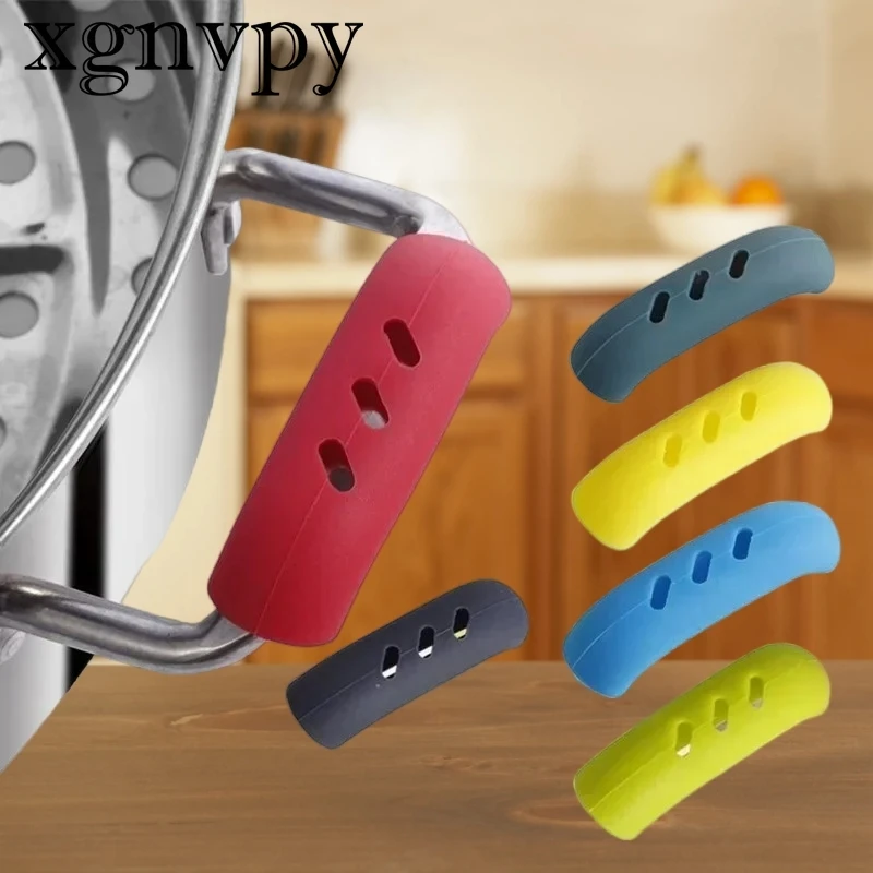 xgnvpy Silicone Handles 3 Pair Anti Scalding Non Slip Lid Pot Insulation Glove Clips Kitchen Accessory Tool Set