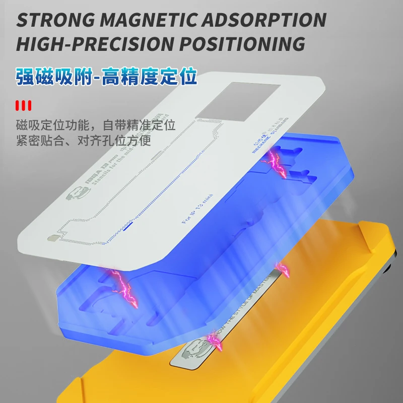 Mecânico ibga 13 pro 14in1 bga reballing estêncil plataforma para o telefone X-13ProMax placa-mãe posição estanho plantio malha modelo