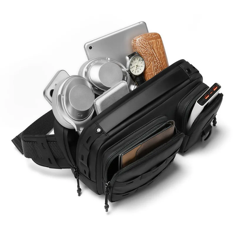 

Высококачественная мужская водонепроницаемая сумка через плечо с космическим ремнем и застежкой-молнией для модных путешествий на открытом воздухе