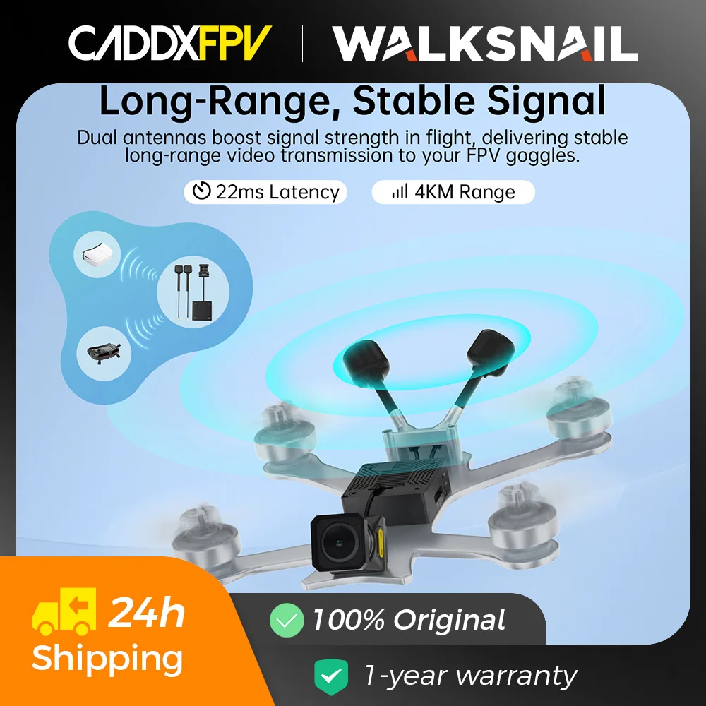 

Caddx Walksnail Moonlight Kit 4k/60FPS FOV 160 ° Камера стартера HD, Gyroflow, встроенный EIS, для очков WALKSNAIL Avatar FPV X/L