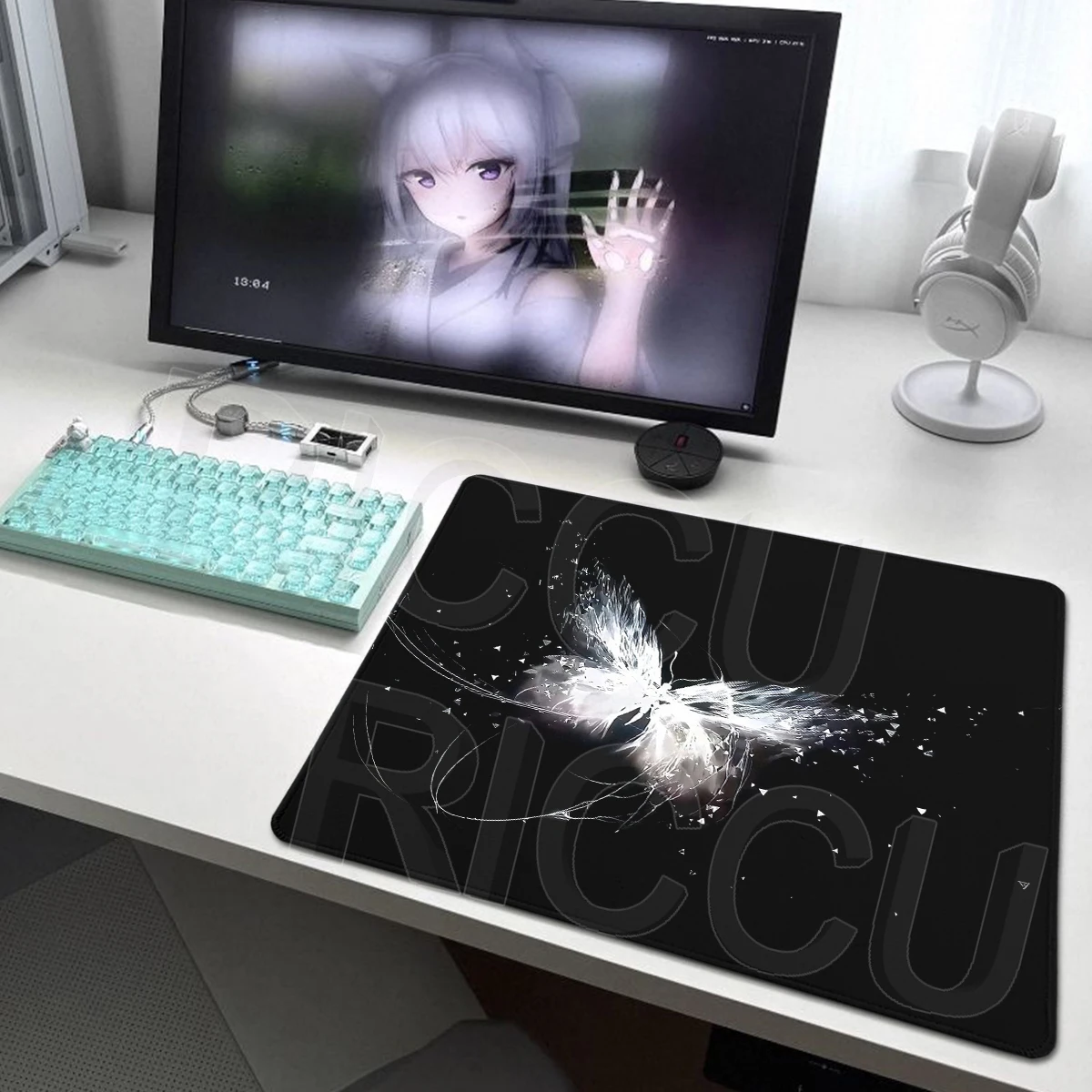 Schmetterlings-Ästhetik Schwarzes Mauspad Tragbares PC-Kleines Schreibtischpad Büro-Tastatur-Mauspad HD-Gaming-Schrankteppich Laptop-Zubehör