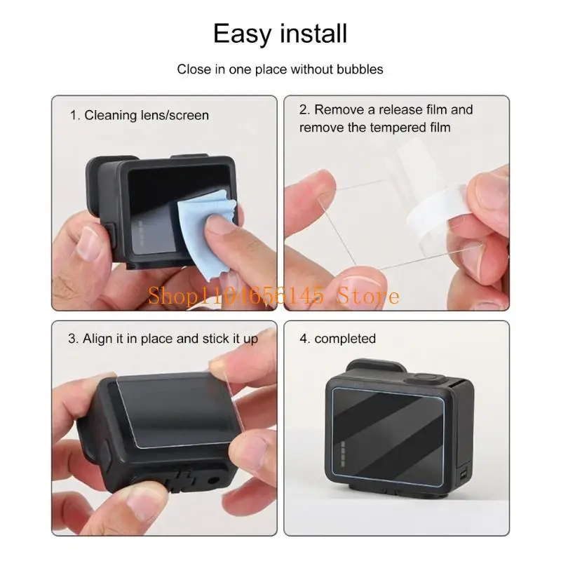 5asd Protective Tempered Glass Film Screen Protector For Sports Camera Clear and Scratches Resistant