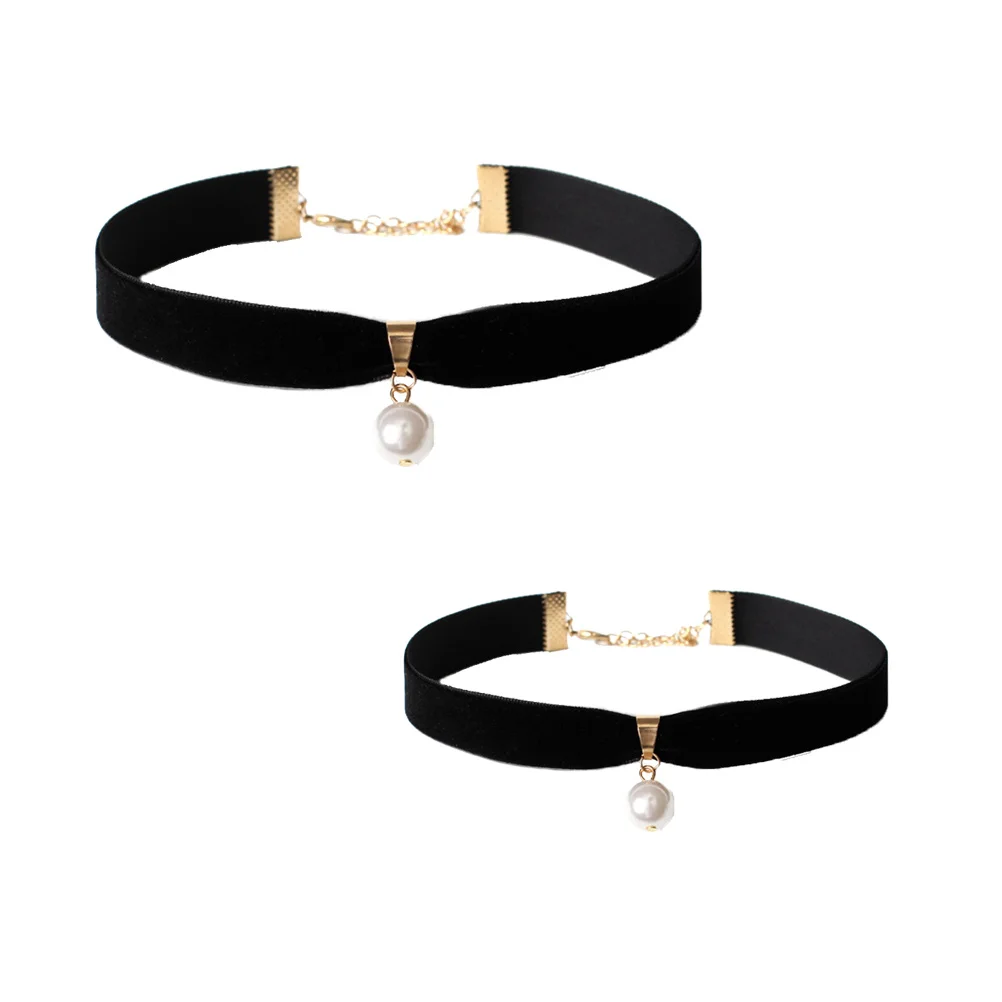 قلادة من اللؤلؤ مجوهرات سوداء أنيقة للنساء ملابس يومية لحفلات الزفاف والذكرى السنوية هدية عيد الحب